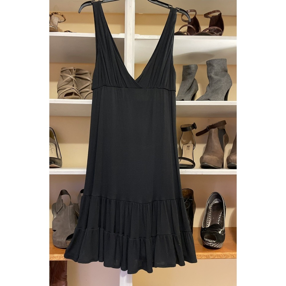 La Blanca By Rod Beattie Swimsuit Cover Up Size Medium Ruffle Hem  Black